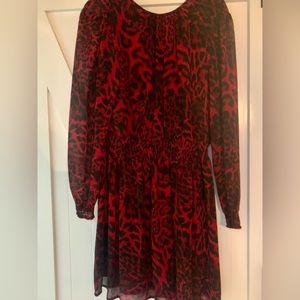 MICHAEL KORS red leopard print dress. Worn once.